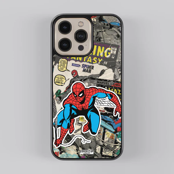 Official Marvel Vintage Spider-Man Glass Case