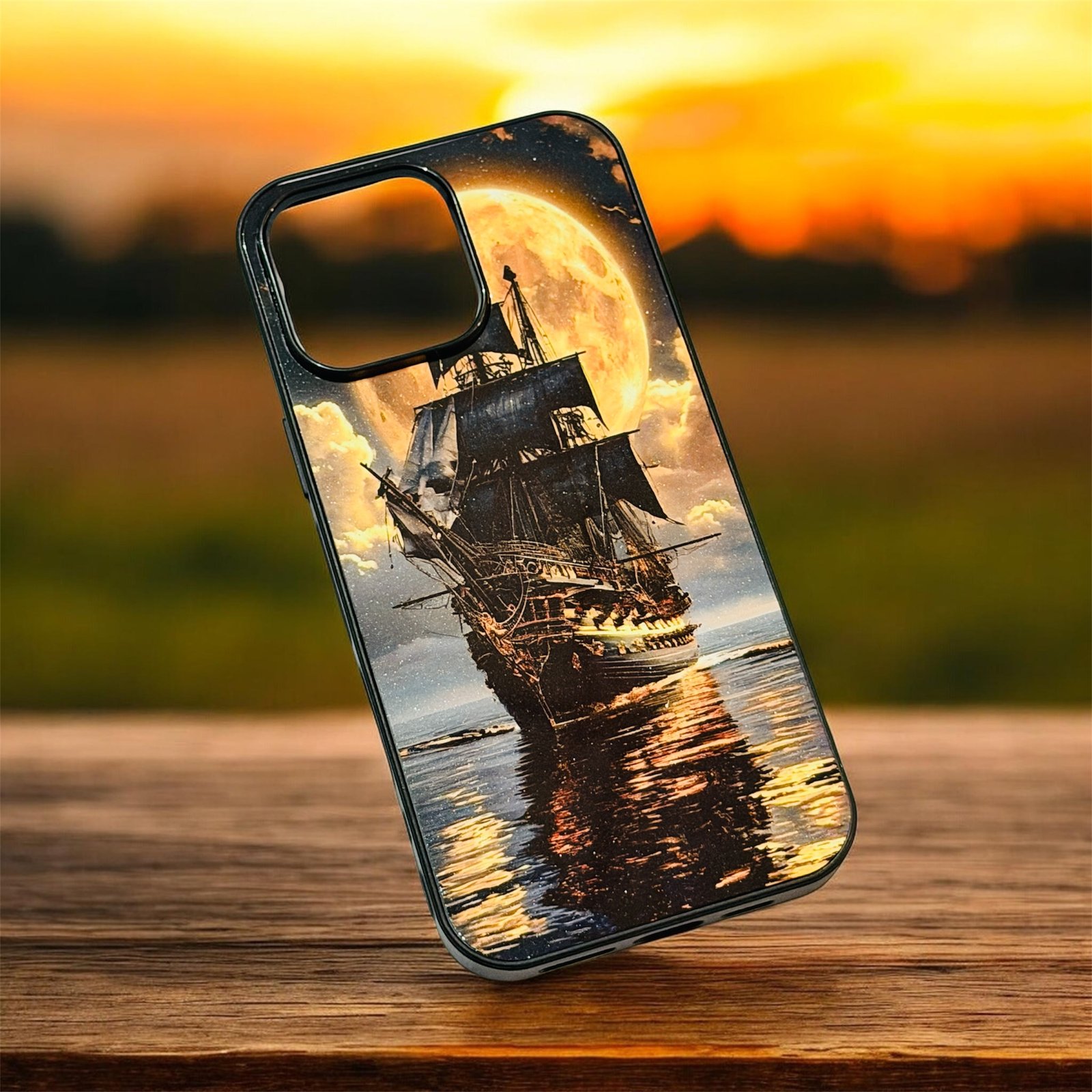 Moonlight Pirate Ship case iphone 16 pro max