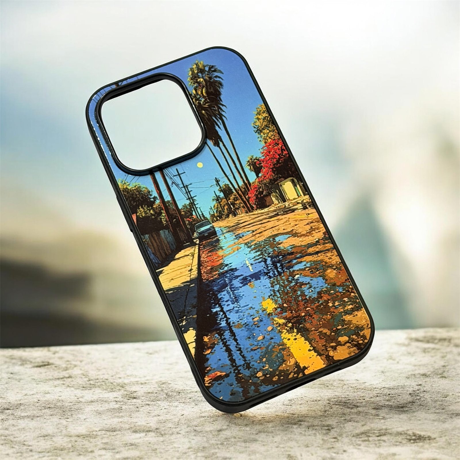 Sunset Street Landscape Case iphone 16 pro cover