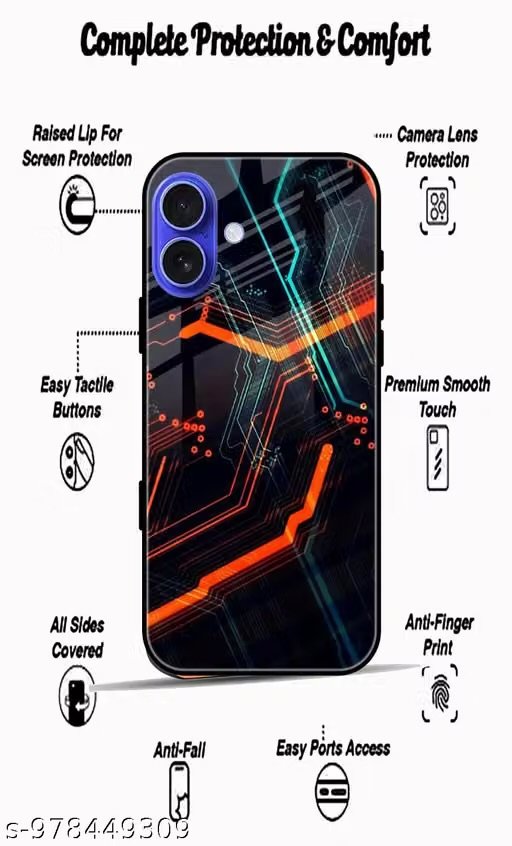 Iphone 15 Designer Printed TPU Metal Case Mobile Phone
