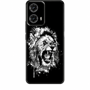 Black & White Lion Premium Cover For Motorola